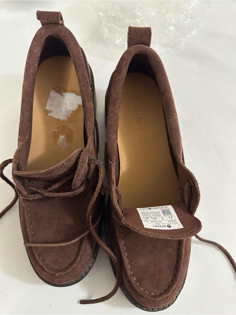Sperry Brown Suede Lug Platform oxford size 8.5 - Picture 5 of 7